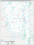 Northeastern Connecticut Wall Map Premium Style